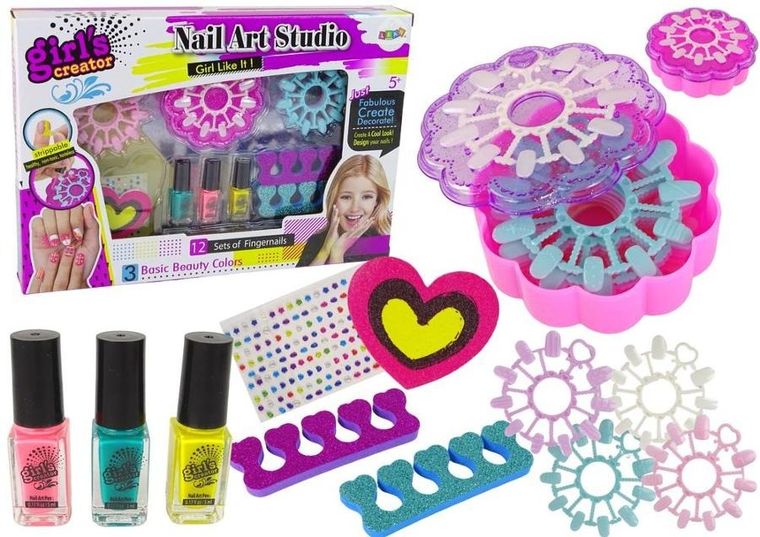 Lean Toys, Nail Art Studio, zestaw do stylizacji paznokci