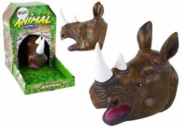 Lean Toys, nosorożec brązowy, pacynka na rękę