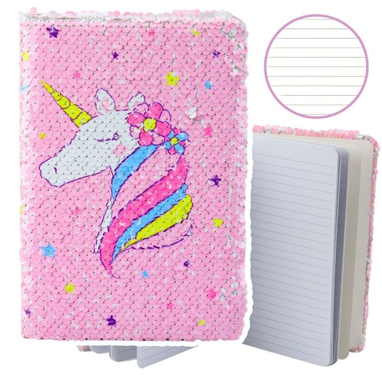 Lean Toys, notatnik A5, 80 kartek, linia, Jednorożec