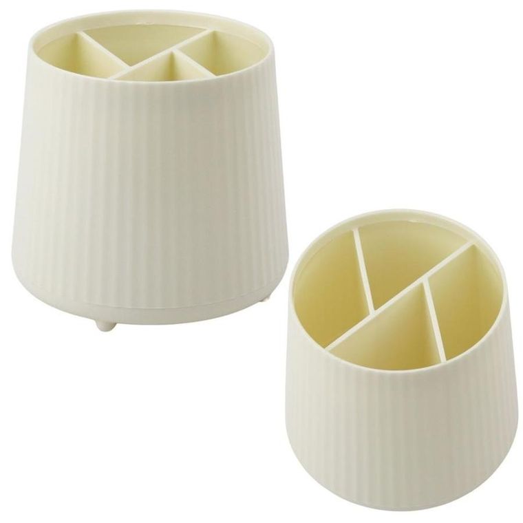 Lean Toys, organizer na kosmetyki, 5 przegród beżowy