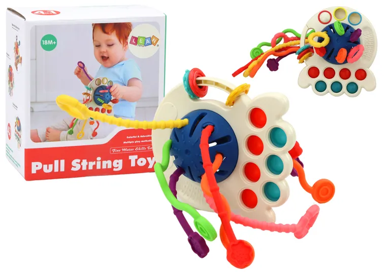 Lean Toys, ośmiornica ze sznurkami sensorycznymi
