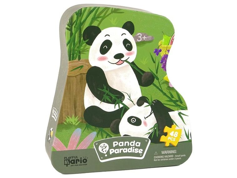 Lean Toys, Panda Las Bambusowy, puzzle, 48 elementów