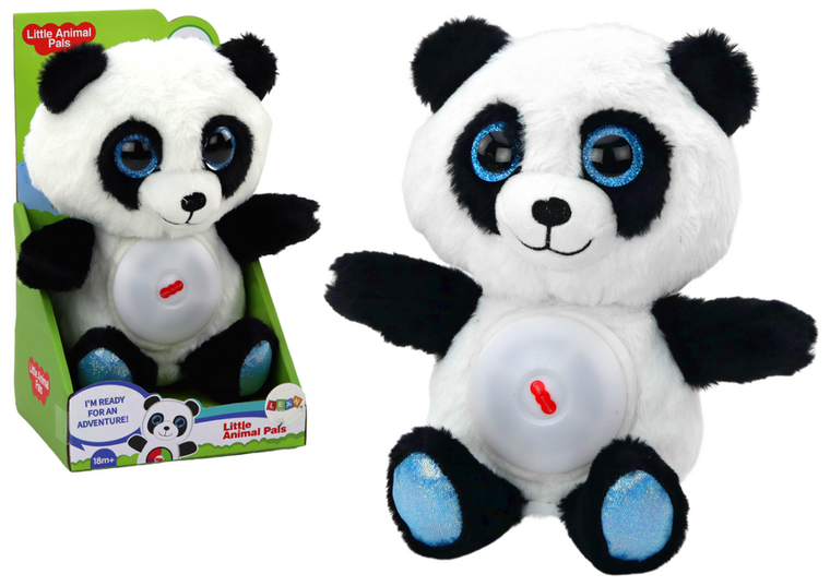 Lean Toys, panda, usypiacz z kołysanką, maskotka, 30 cm