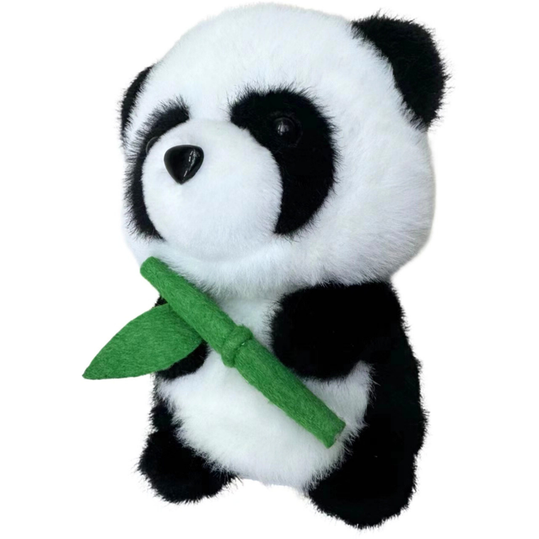 Lean Toys, Panda z bambusem, maskotka, 18 cm