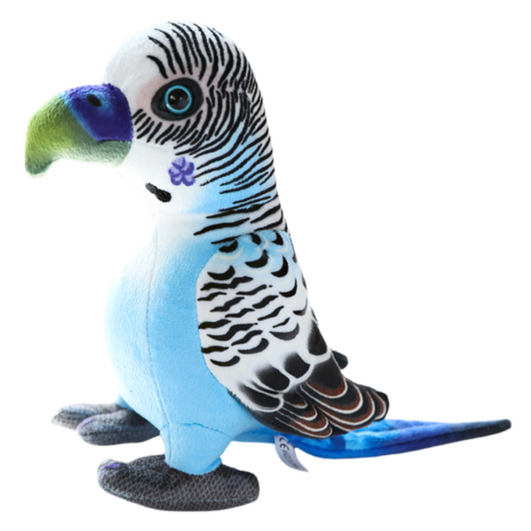 Lean Toys, papuga, maskotka, niebieska, 20 cm