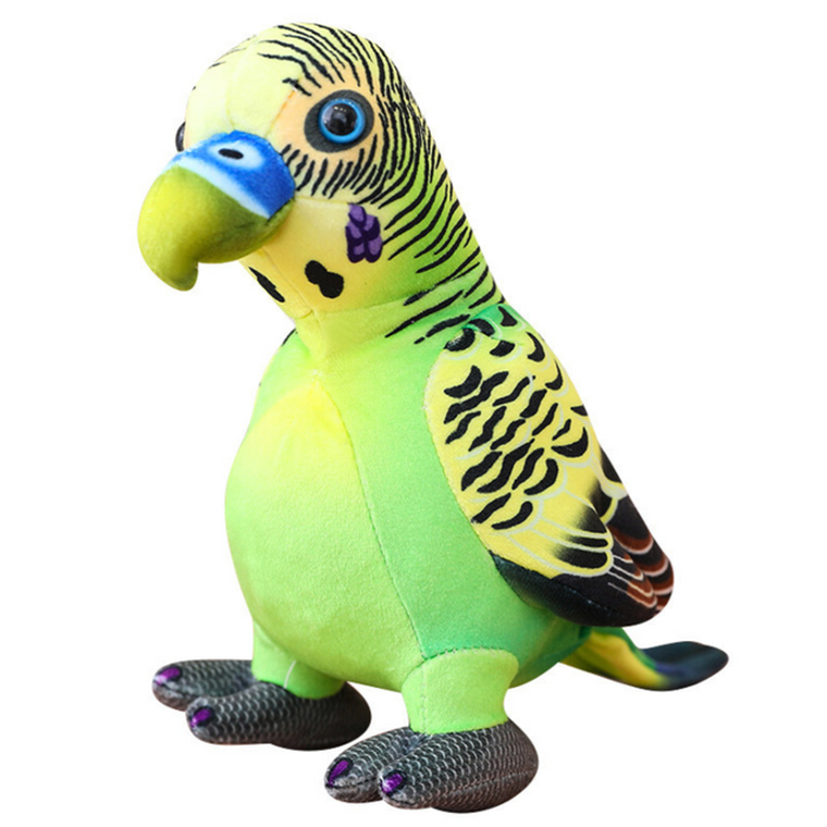 Lean Toys, papuga, maskotka, zielona, 20 cm