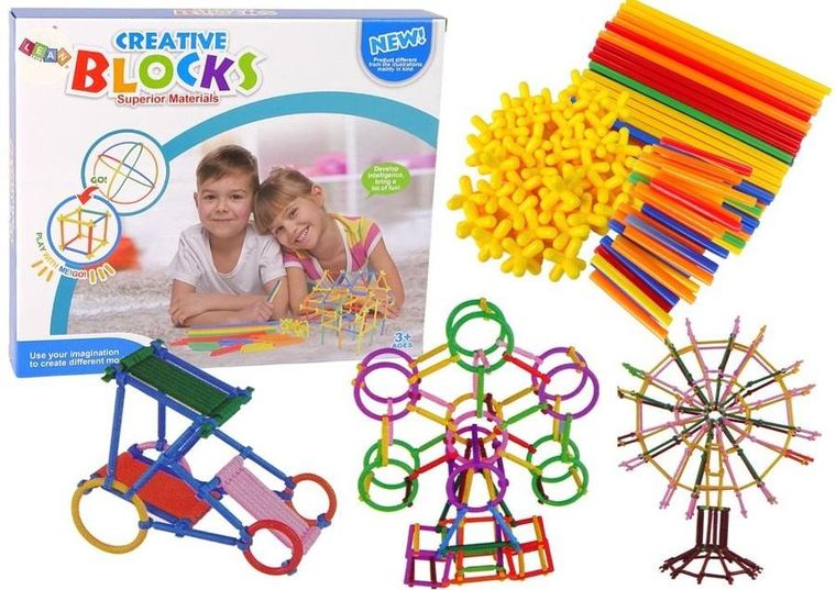 Lean Toys, Patyczki, klocki konstrukcyjne