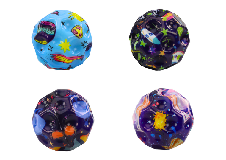 Lean Toys, piłeczka antystresowa z wgłębieniami, kosmos, 7 cm, 1 szt.