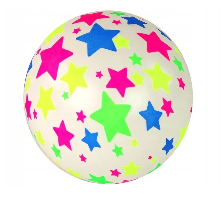 Lean Toys, piłka gumowa, biała, 22 cm