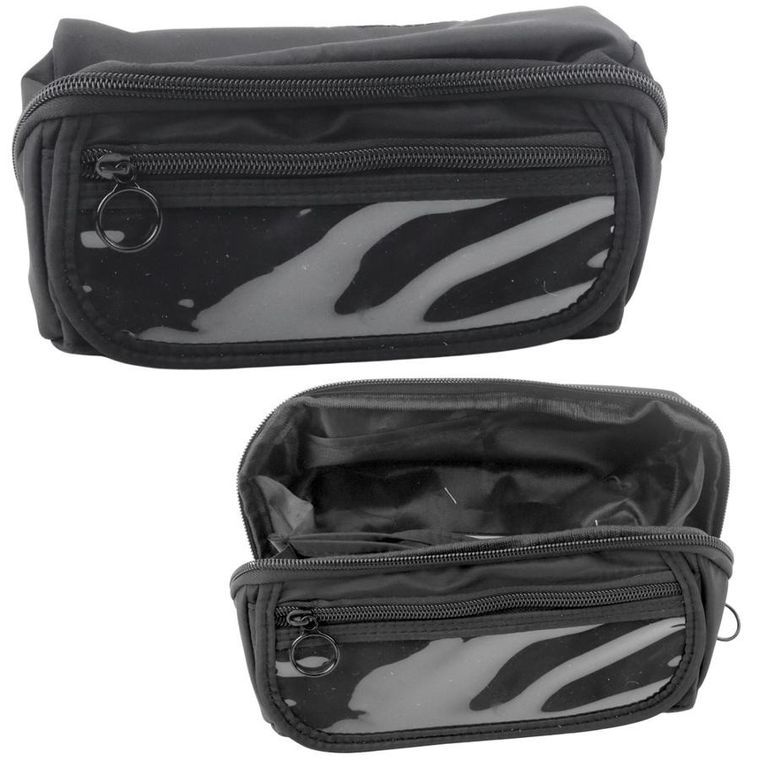 Lean Toys, piórnik saszetka, czarny, 20-10 cm