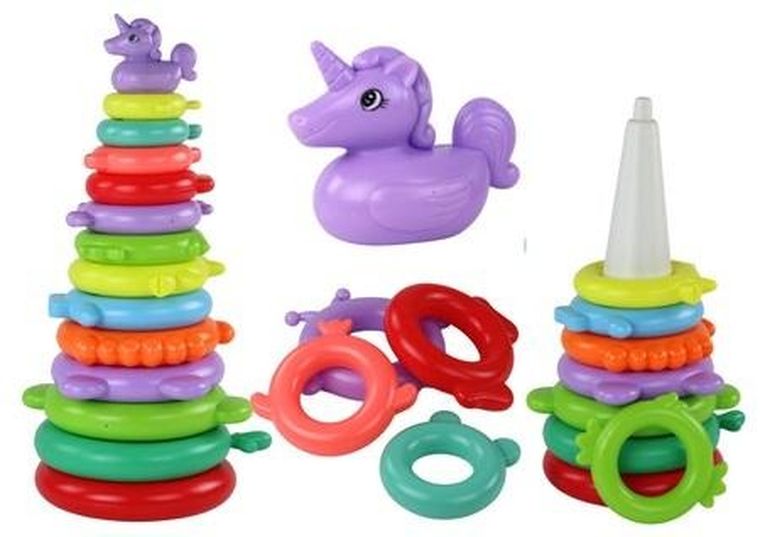Lean Toys, piramidka jednorożec, 13 kółek