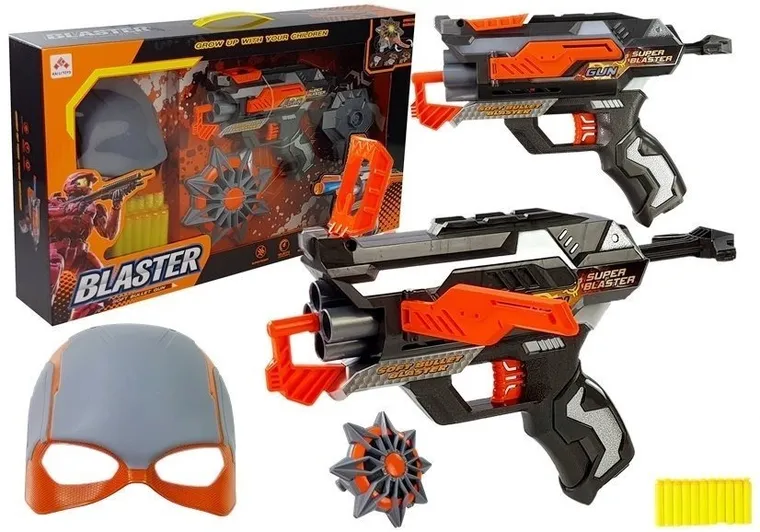 Lean Toys, pistolet na strzałki, zestaw z maską i akcesoriami