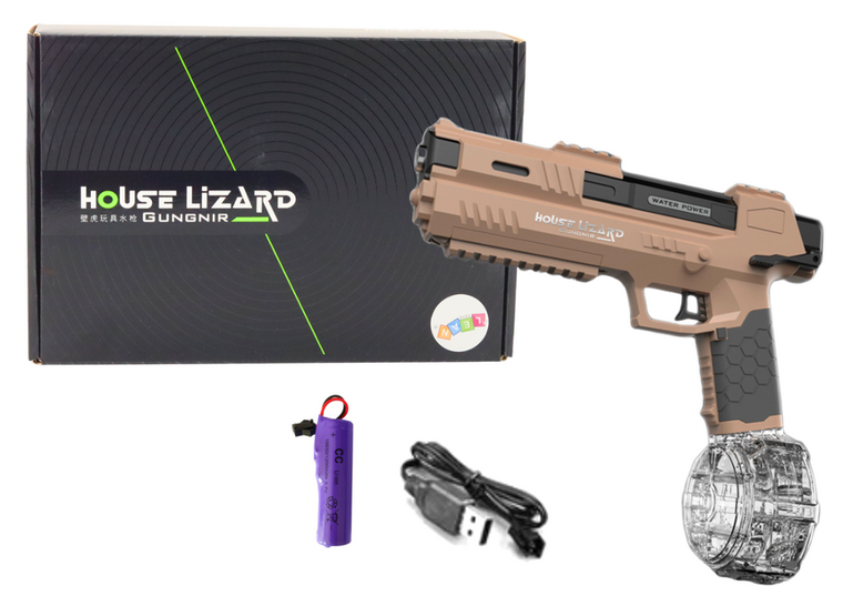 Lean Toys, pistolet na wodę, brązowy