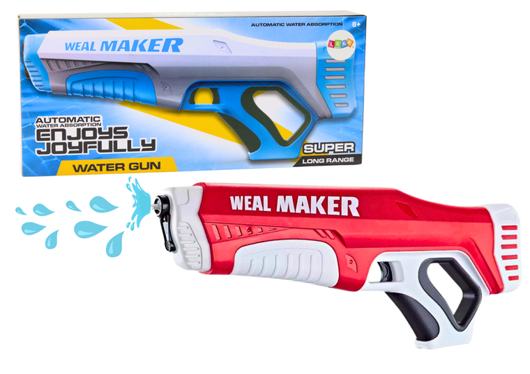 Lean Toys, pistolet na wodę, czerwony