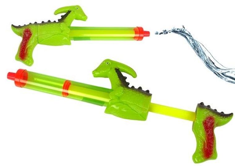 Lean Toys, pistolet na wodę, dinozaur, zielony, 40 cm