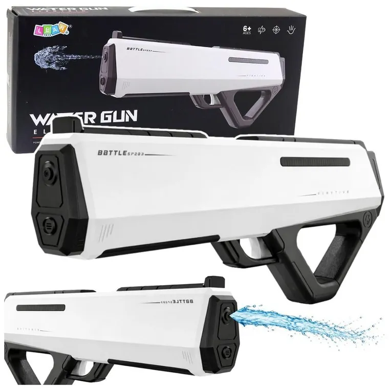 Lean Toys, pistolet na wodę, elektryczny, biały