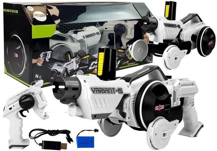 Lean Toys, pistolet wyrzutnia autko 2w1, pojazd zdalnie sterowany