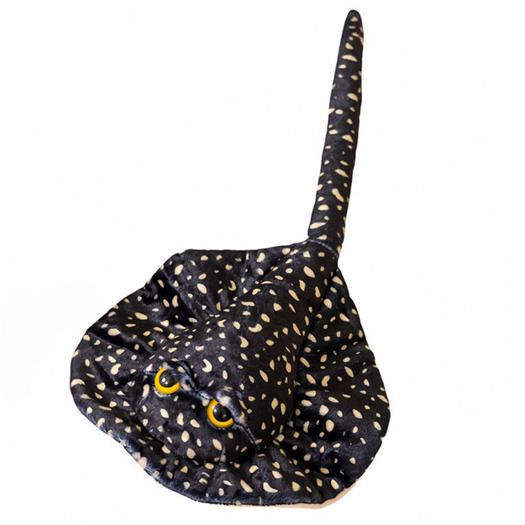 Lean Toys, Płaszczka, maskotka, czarna, 50 cm