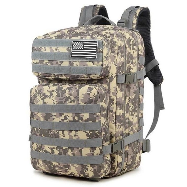 Lean Toys, plecak militarny, siwy, 40-60L