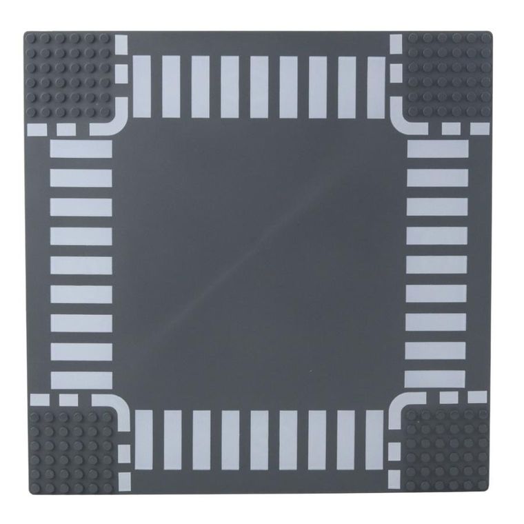 Lean Toys, Płyta do budowania z klocków, Droga Skrzyżowanie, 26-26 cm