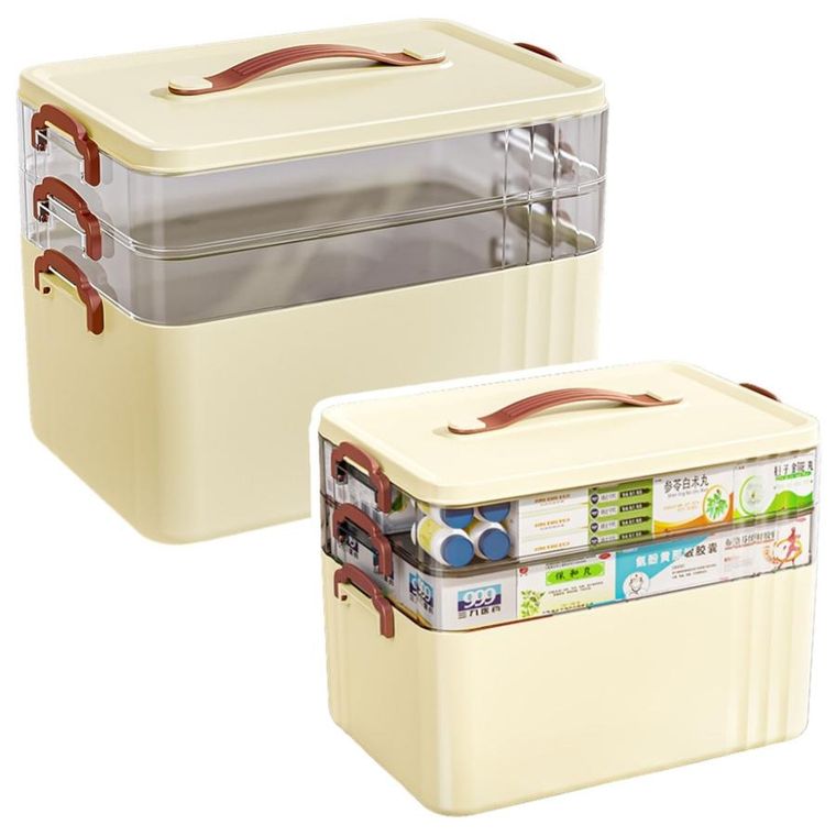 Lean Toys, pojemnik na leki, 3 poziomy