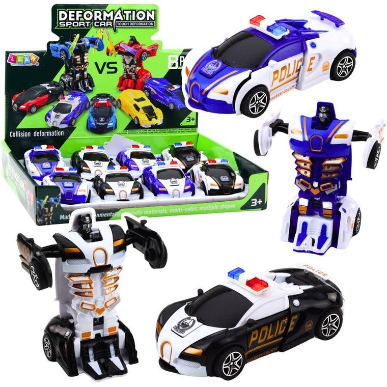 Lean Toys, policja, pojazd transformujący w robota, 2w1, 1 szt.
