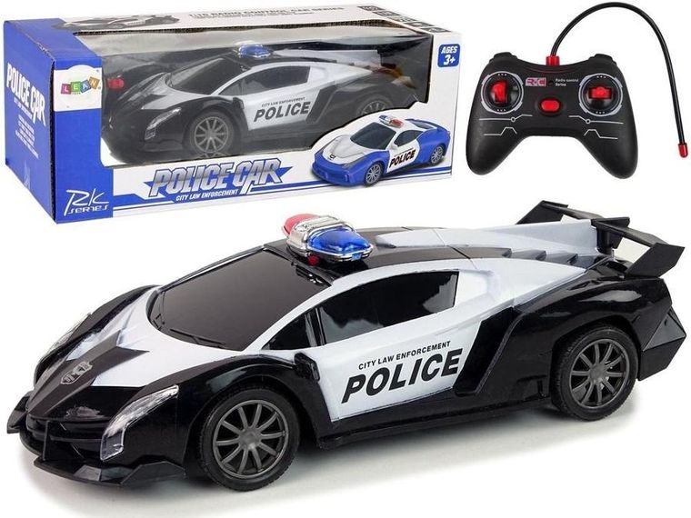 Lean Toys, Policja wyścigowa, pojazd zdalnie sterowany, 1:16