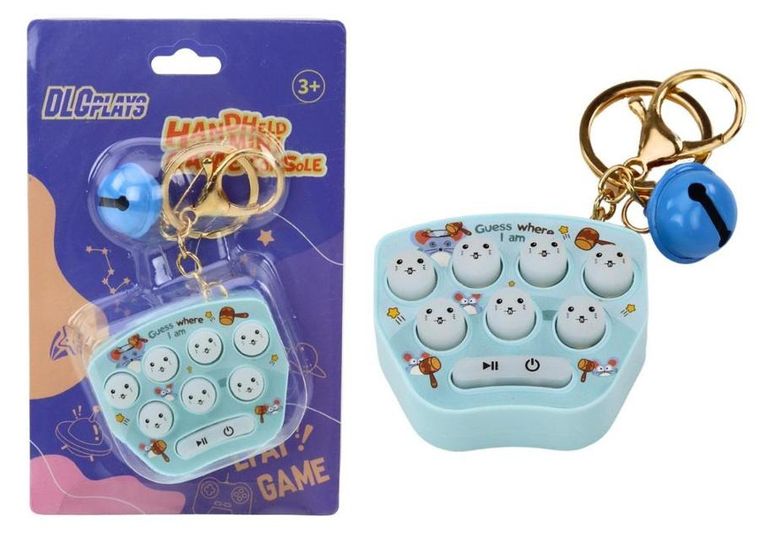 Lean Toys, Pop It, gra zręcznościowa, brelok, niebieki