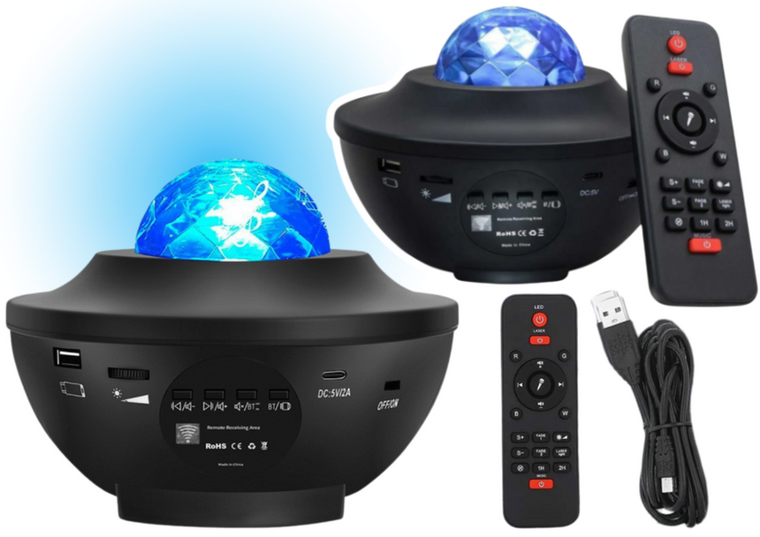 Lean Toys, projektor gwiazd, LED, bluetooth