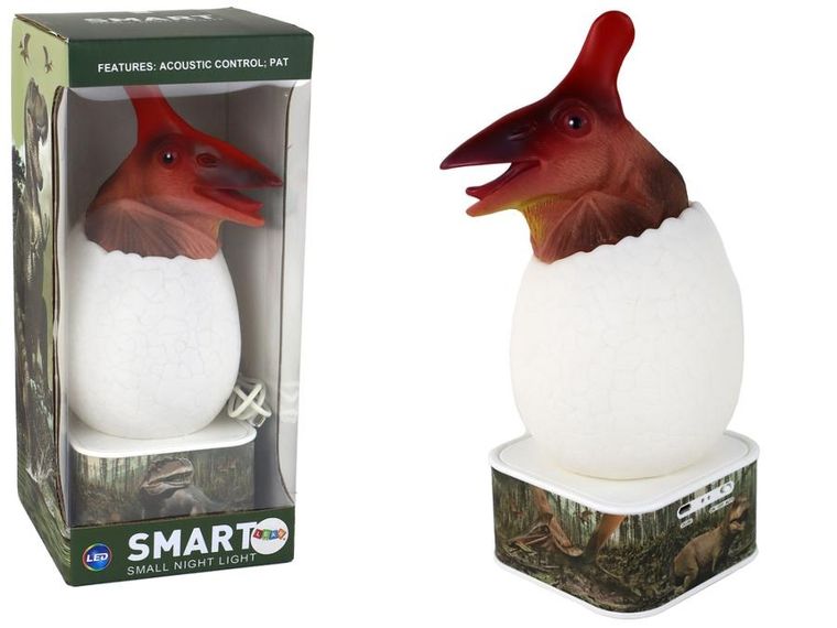 Lean Toys, Pterozaur, lampka nocna jajko, LED