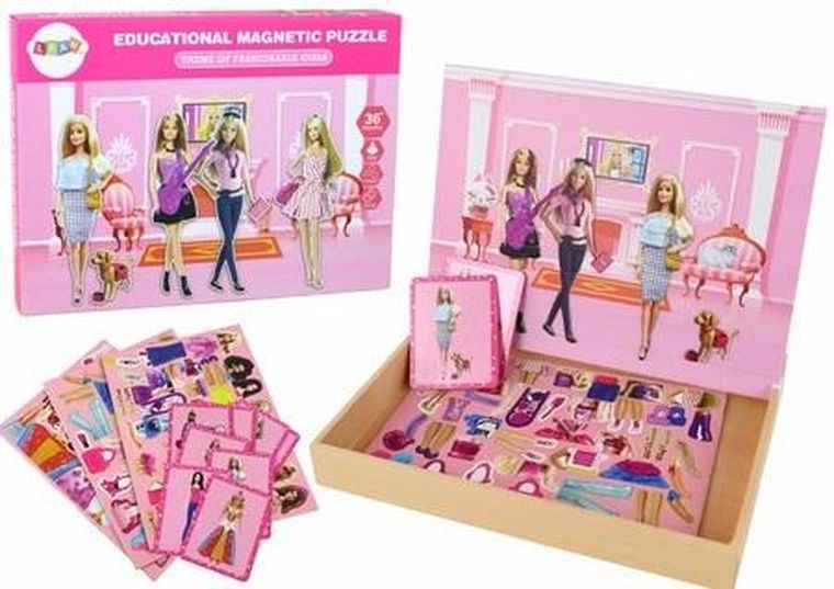 Lean Toys, puzzle magnetyczne z motywem lalki