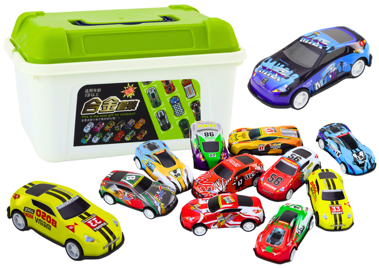 Lean Toys, resoraki, poazdy w walizce, 50 szt.