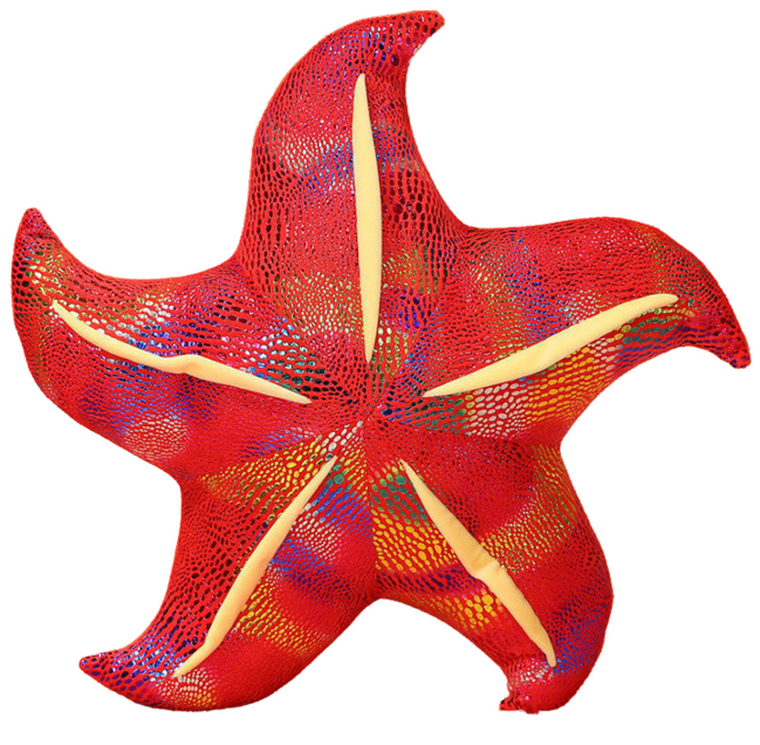 Lean Toys, rozgwiazda, poduszka maskotka, czerwona, 45 cm