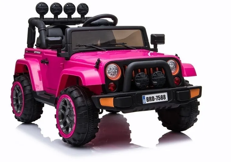 Lean Toys, Samochód Jeep 4-4, pojazd na akumulator, różowy