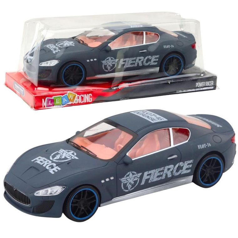 Lean Toys, samochód sportowy napęd na tył matowa karoseria, szary