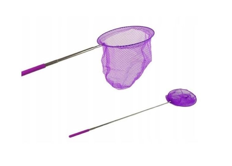 Lean Toys, siatka na motyle, teleskopowa, fioletowa, 85 cm