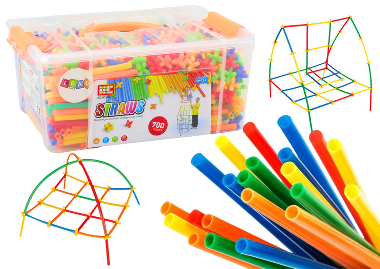 Lean Toys, słomki konstrukcyjne, 700 elementów
