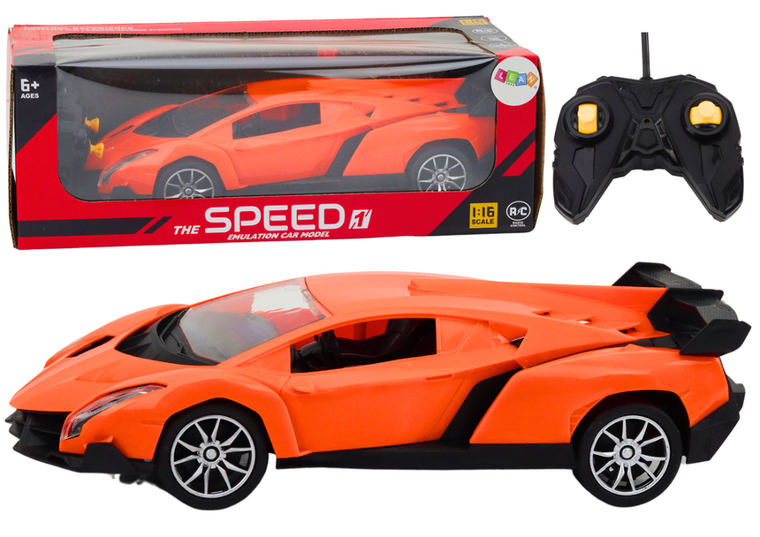 Lean Toys, Speed, pojazd zdalnie sterowany, pomarańczowy, 1:16