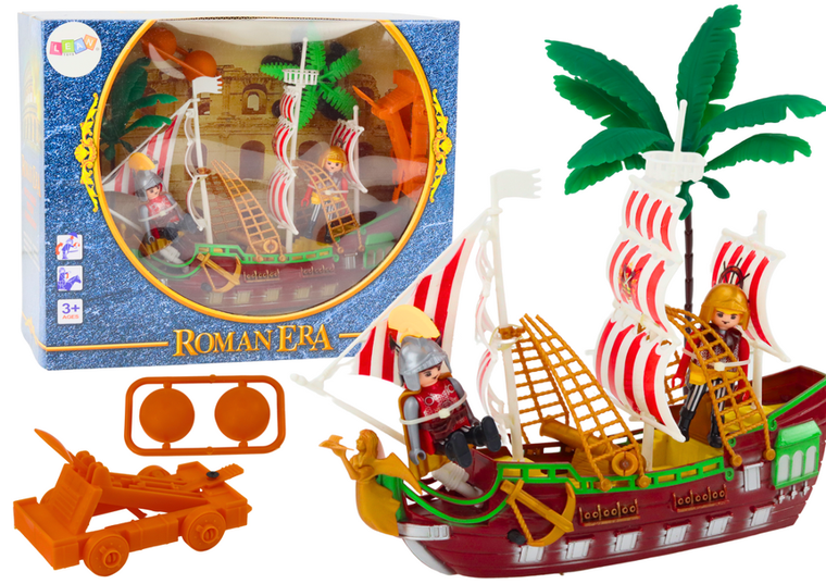 Lean Toys, statek romański, rzymianie, pojazd interaktywny