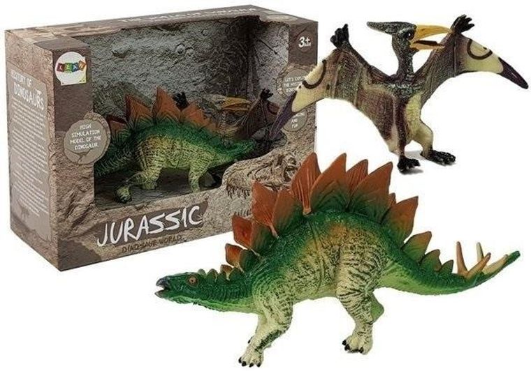 Lean Toys, Stegosaurus, Pteranodon, dinozaury, 2 szt.