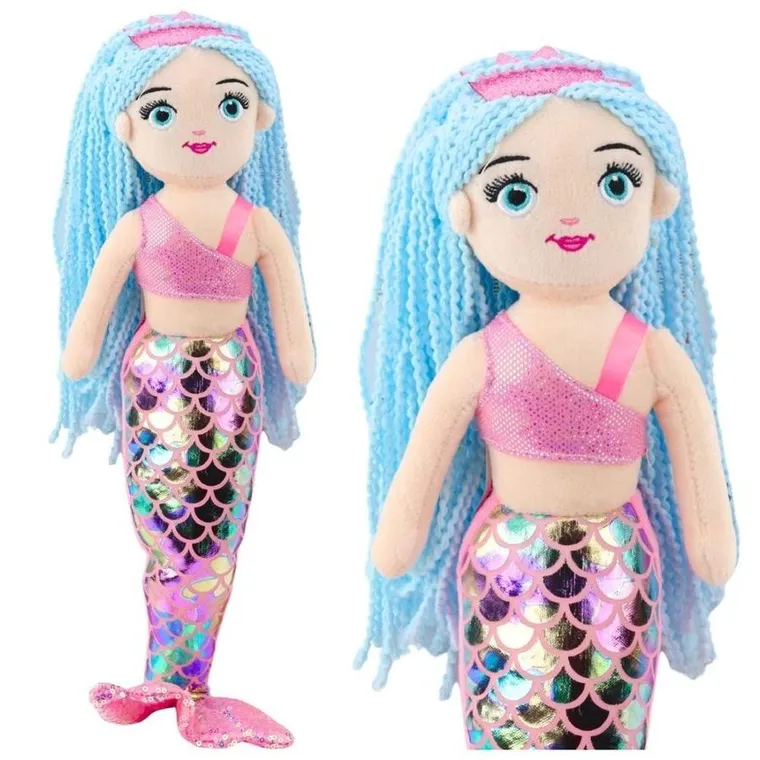 Lean Toys, syrenka pluszowa ogon holograficzny, 48 cm