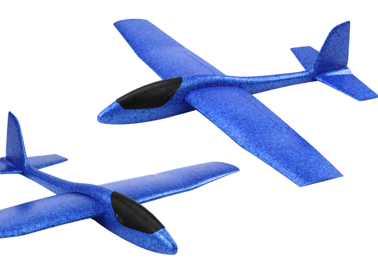 Lean Toys, szybowiec, samolot styropianowy, niebieski, 68 cm