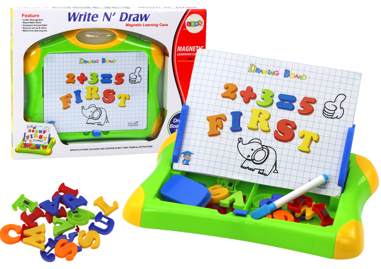 Lean Toys, tablica edukacyjna magnetyczna z akcesoriami