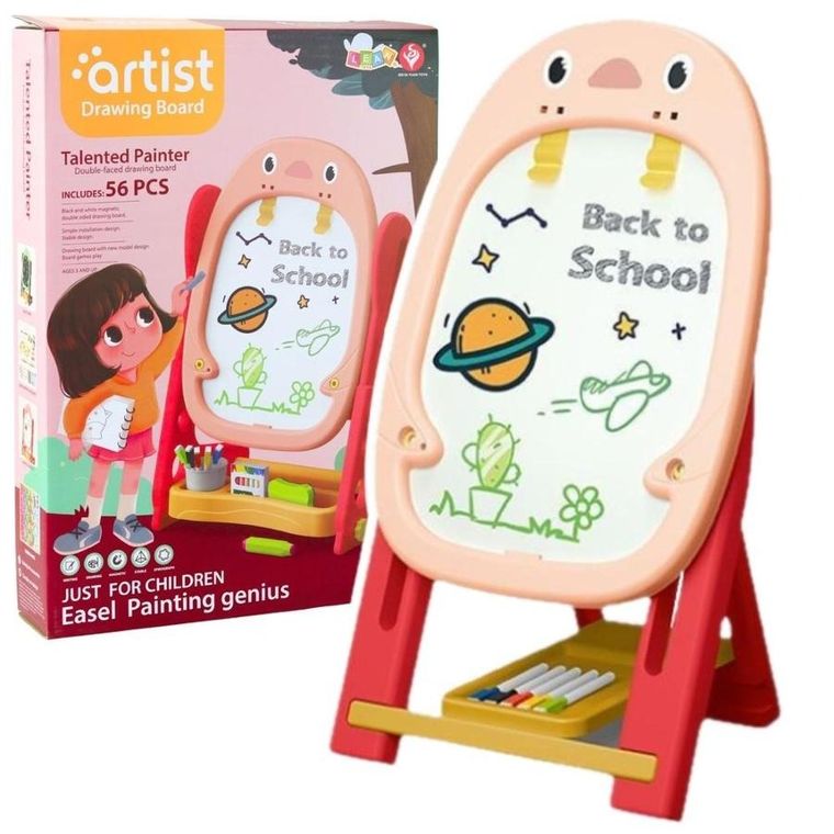 Lean Toys, tablica magnetyczna dwustronna pingwin akcesoria