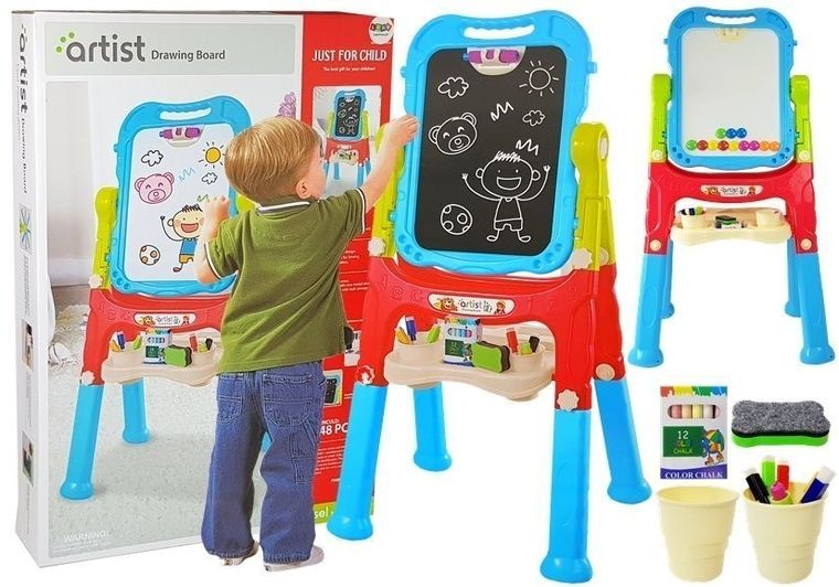 Lean Toys, tablica magnetyczna kredowa, 2w1