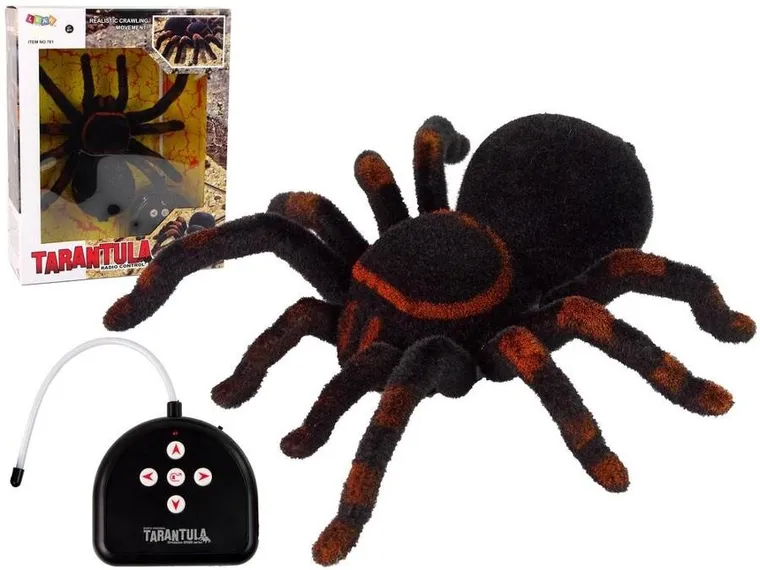 Lean Toys, Tarantula, zdalnie sterowana, czarna