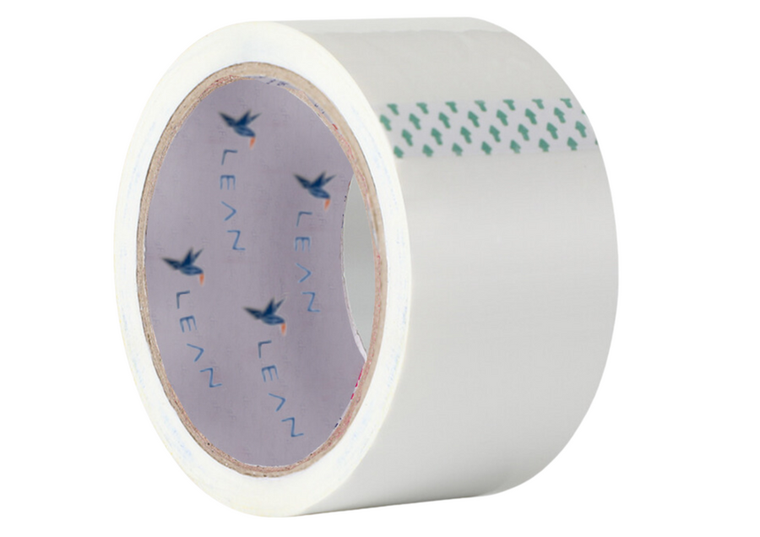 Lean Toys, taśma pakowa, akrylowa, biała, 45m, 1 szt.