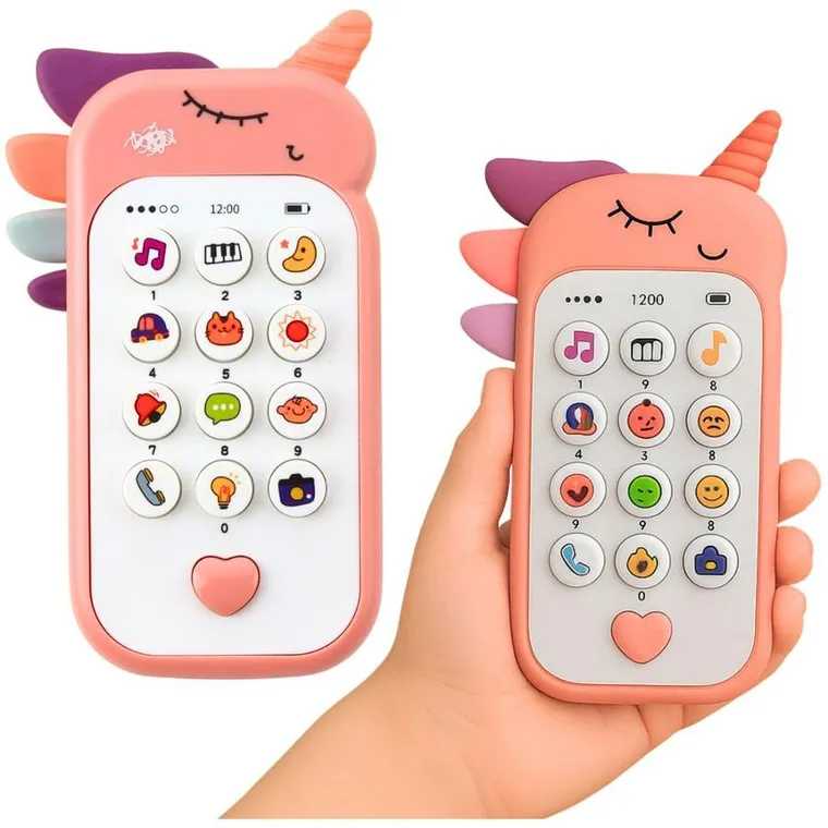 Lean Toys, telefon, zabawka interaktywna, jednorożec