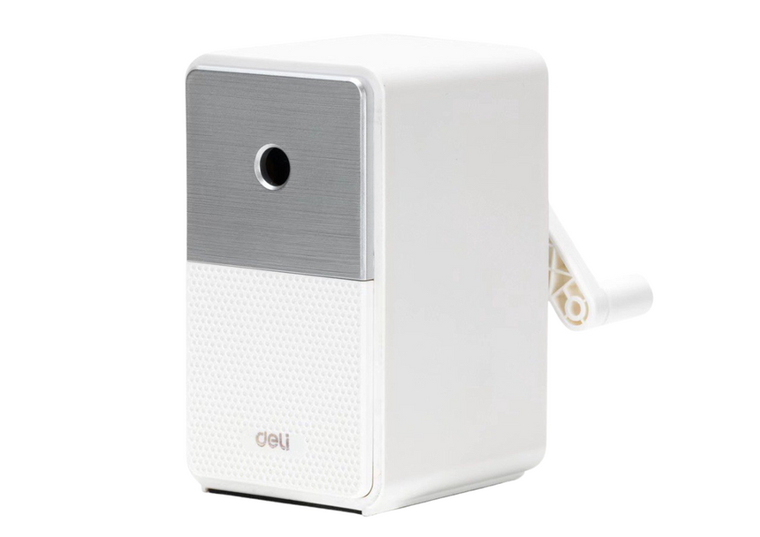 Lean Toys, temperówka na korbkę, biała