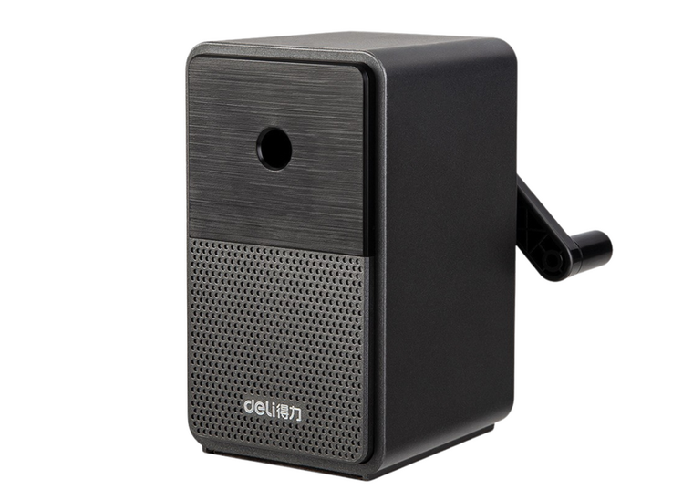 Lean Toys, temperówka na korbkę, czarna